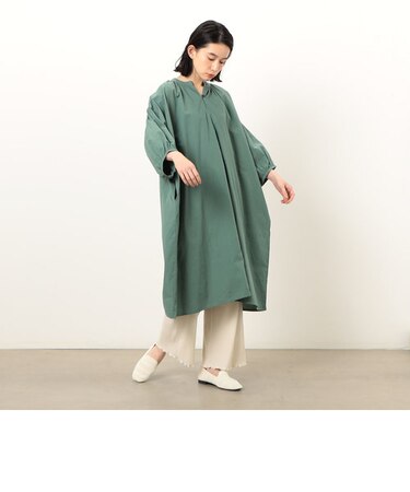 コットンポプリン　シャツワンピース