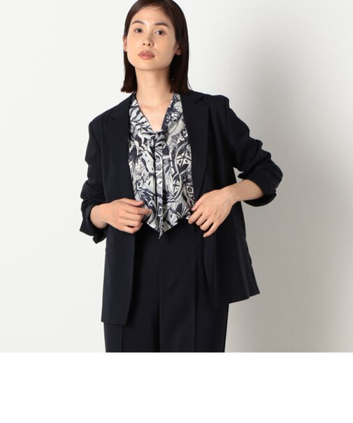 ★ＴＶ着用商品★ 【セットアップ対応】ウォッシャブル 麻調　テーラード　ジャケット