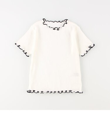 配色メローフリル 半袖Tシャツ