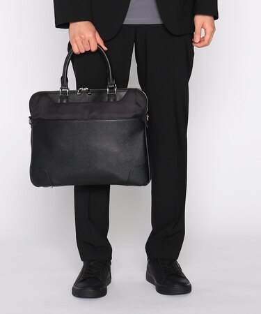 サフィアーノ型押し ブリーフケース