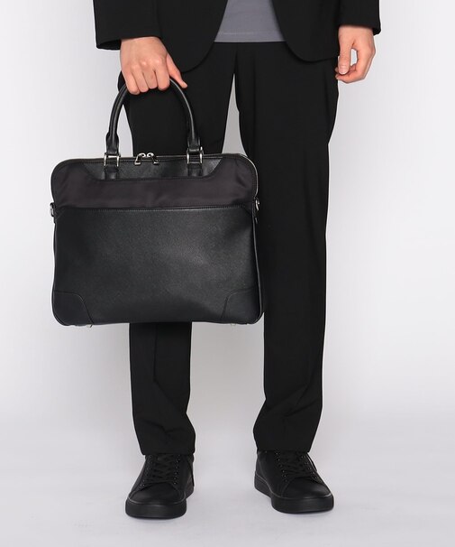 サフィアーノ型押し ブリーフケース