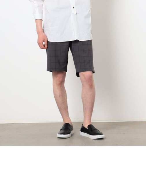 グレンチェック ワンタック ショートパンツ