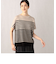 フレンチスリーブ　ボーダーニットＴシャツ