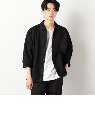 ７分袖 デニム コーチジャケット