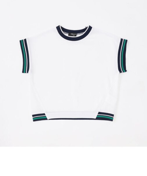 ライン半袖鹿の子　Tシャツ