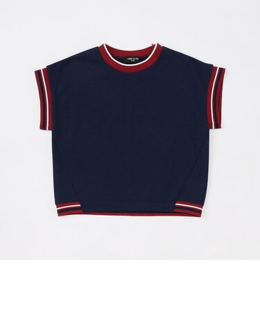 ライン半袖鹿の子　Tシャツ