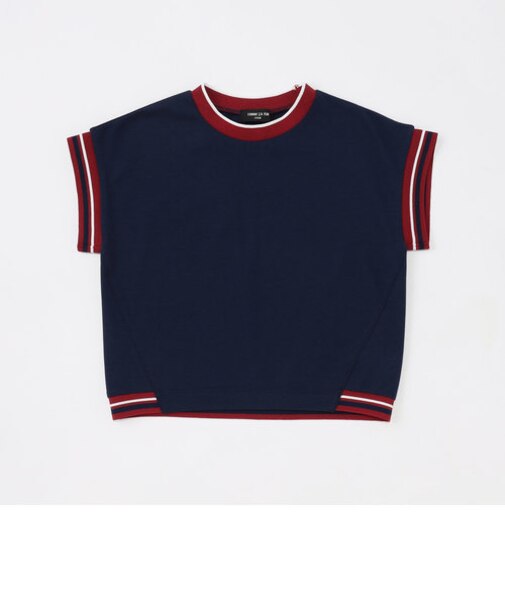 ライン半袖鹿の子　Tシャツ