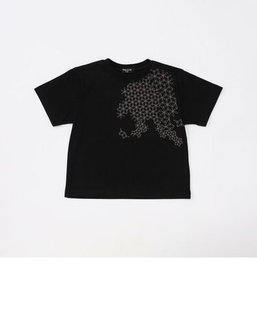 和柄プリント　半袖Tシャツ