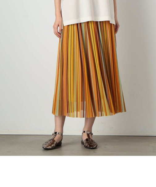 ストライプ　チュール　スカート