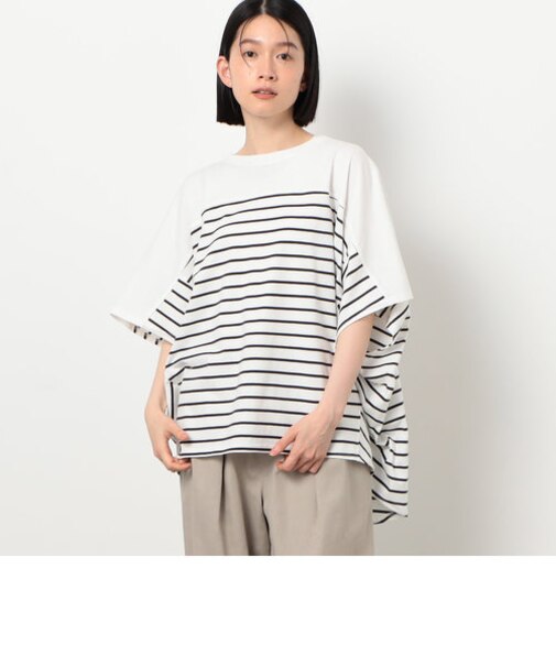 ボーダー　ドルマン　ビッグＴシャツ