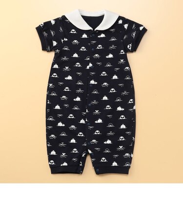 海の生き物デザイン　半袖ツーウェイオール(50-70cm)