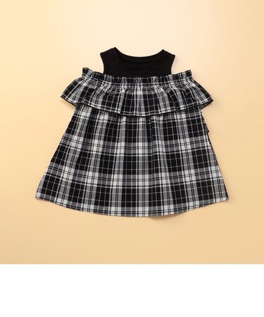 マドラスチェック　ワンピース(80・90cm)