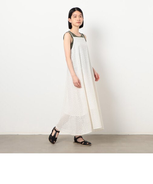 コットンレース　キャミソール　ワンピース