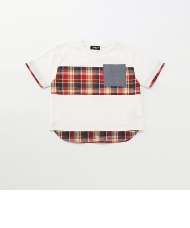 マドラスチェック　半袖Tシャツ