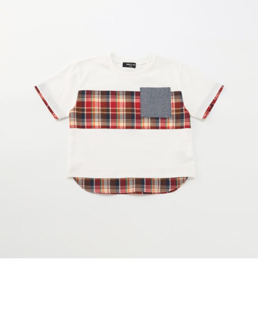 マドラスチェック　半袖Tシャツ