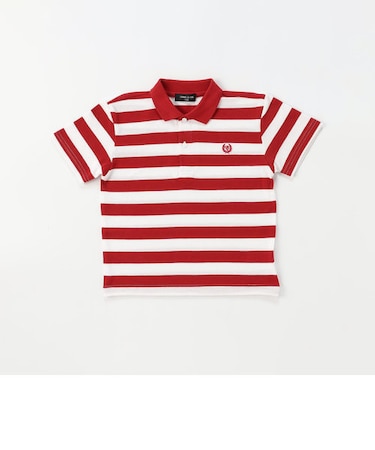 鹿の子　ボーダーポロシャツ