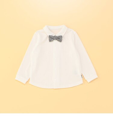 蝶ネクタイ付き　カットソーシャツ(90cm)