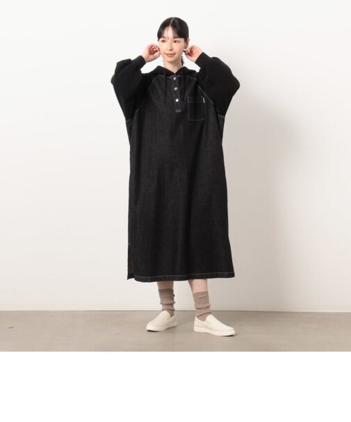 デニム　ビッグパーカー　ワンピース