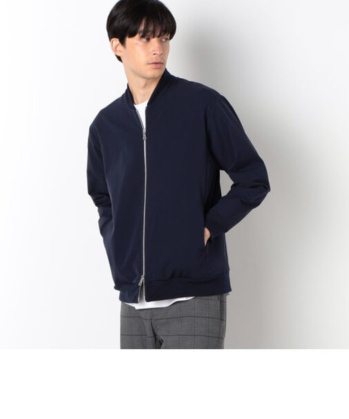 【ウォッシャブル】ナイロン裏毛 リブブルゾン