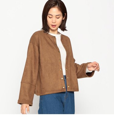 スエード ショートブルゾン