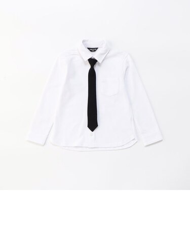 ネクタイ付き　長袖シャツ(100-130cm)