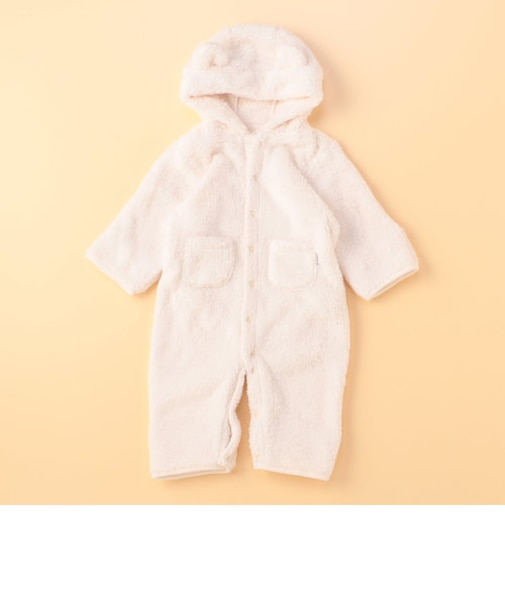 フリースボア　耳付き　ツーウェイおくるみ(60-80cm)