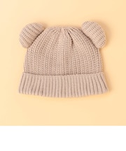 クマ耳　ニットキャップ(ベビーサイズ)