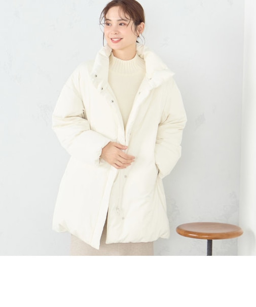 リサイクルタフタ　撥水加工　オーバーサイズ　ダウンコート