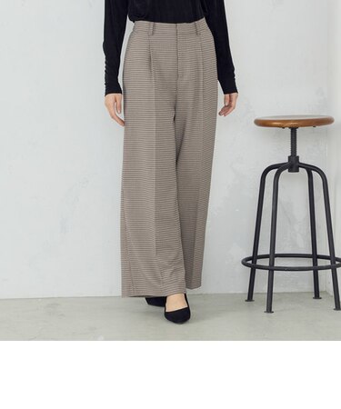 【セットアップ対応】 ストレッチツイル ワイドパンツ