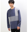 パッチワーク クルーネック ロングスリーブ Ｔシャツ