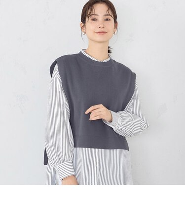 サイドリボンニットベスト