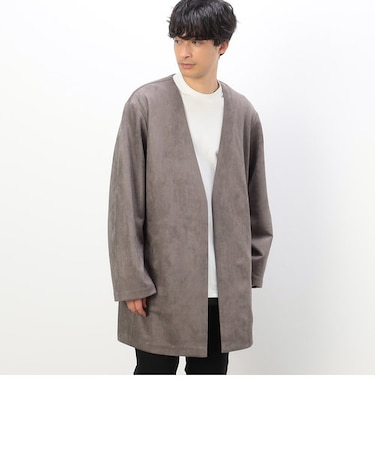 フェイクスエード ロング カーディガン