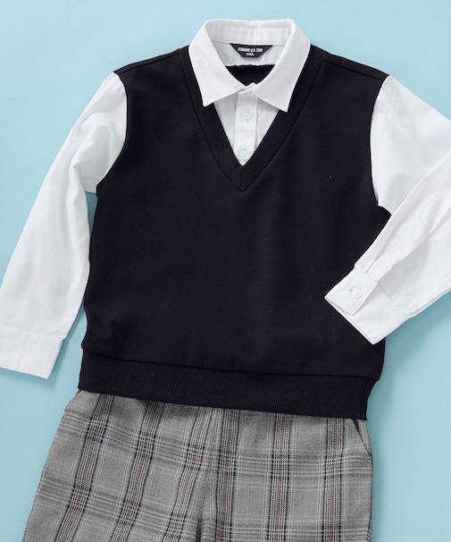 フェイクレイヤード シャツ(110-130cm)