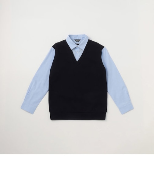 フェイクレイヤード シャツ(140-160cm)