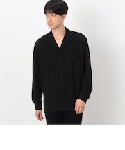 ケーブルジャカード オープンカラーシャツ