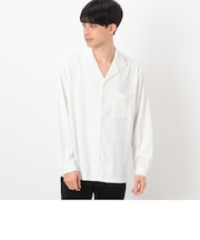 ケーブルジャカード オープンカラーシャツ