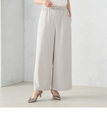 ポリエステルドライツイルワイドイージーパンツ