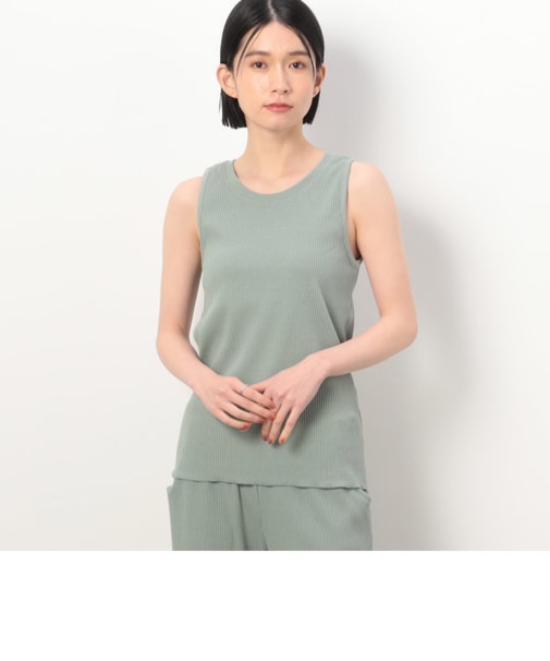 リブタンクトップ