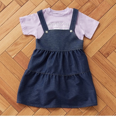 デニム調ジャージー ジャンパースカート(ベビーサイズ)