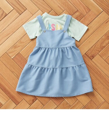 デニム調ジャージー ジャンパースカート(ベビーサイズ)