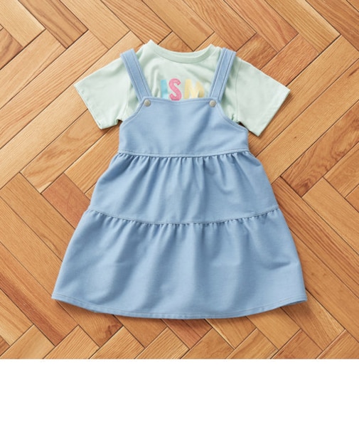 デニム調ジャージー ジャンパースカート(ベビーサイズ)