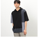 カラーブロック パッチワーク フードＴシャツ