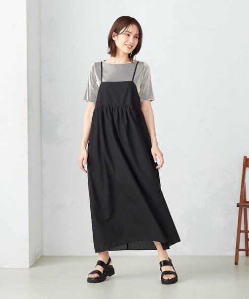 ポリエステルスラブ　キャミワンピース