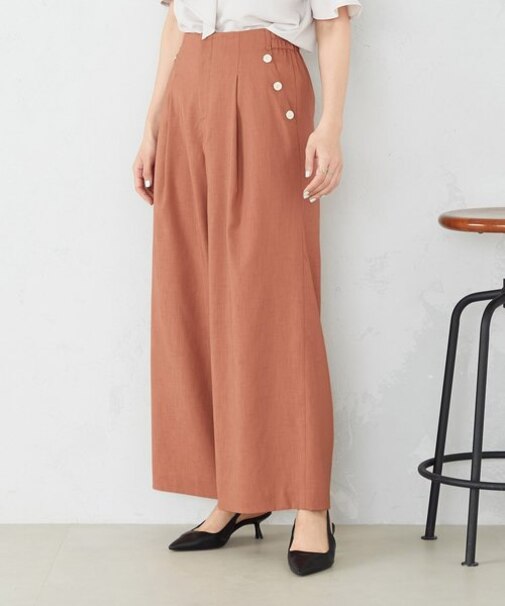 麻調ストレッチ　マリンパンツ