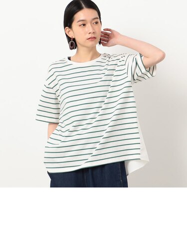 ボーダー　バックフレアＴシャツ
