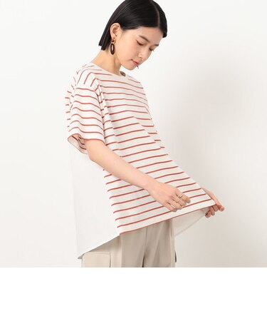 ボーダー　バックフレアＴシャツ