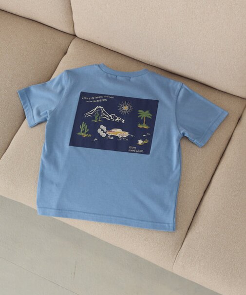 アロハ柄プリント Tシャツ
