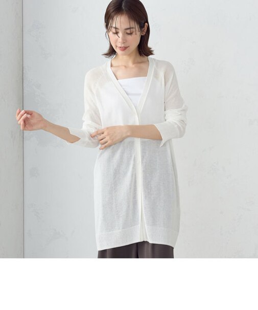 シアーロングカーディガン