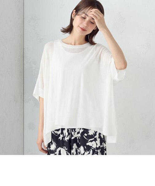 シアーポンチョ　ニット