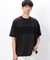 ケーブル柄ジャカード コンビデザインＴシャツ